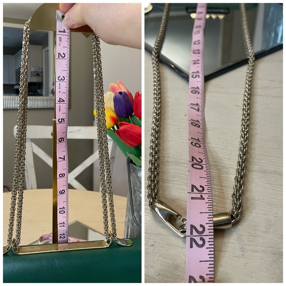 Valentino Garavani Va Va Voom green leather shoulder/crossbody bag w/ gold chain - Picture 15 of 16